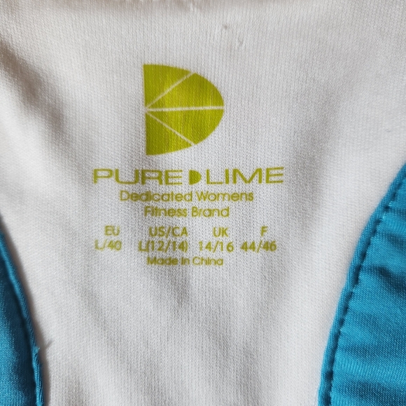 Pure Lime Turquoise And White Athletic Dress - Picture 7 of 10